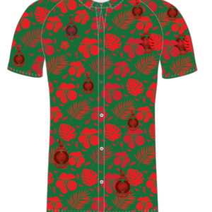 RMA SOCIAL SHIRT - GREEN/RED FLORAL